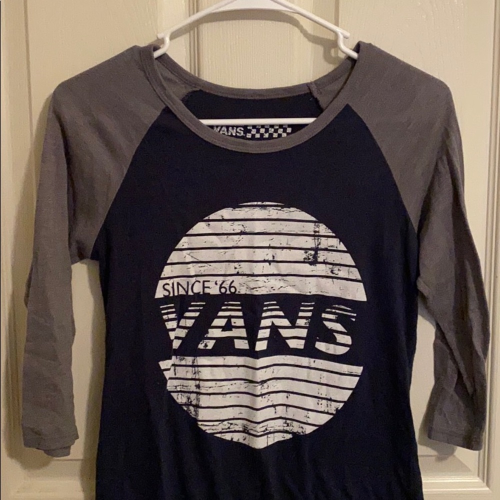 Vans gray & navy shirt